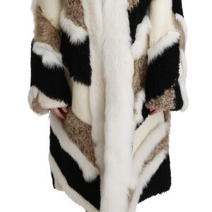 Chic Multicolor Faux Fur Coat